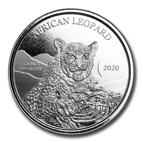 2020 African Leopard Ghana 1oz Silver Coin