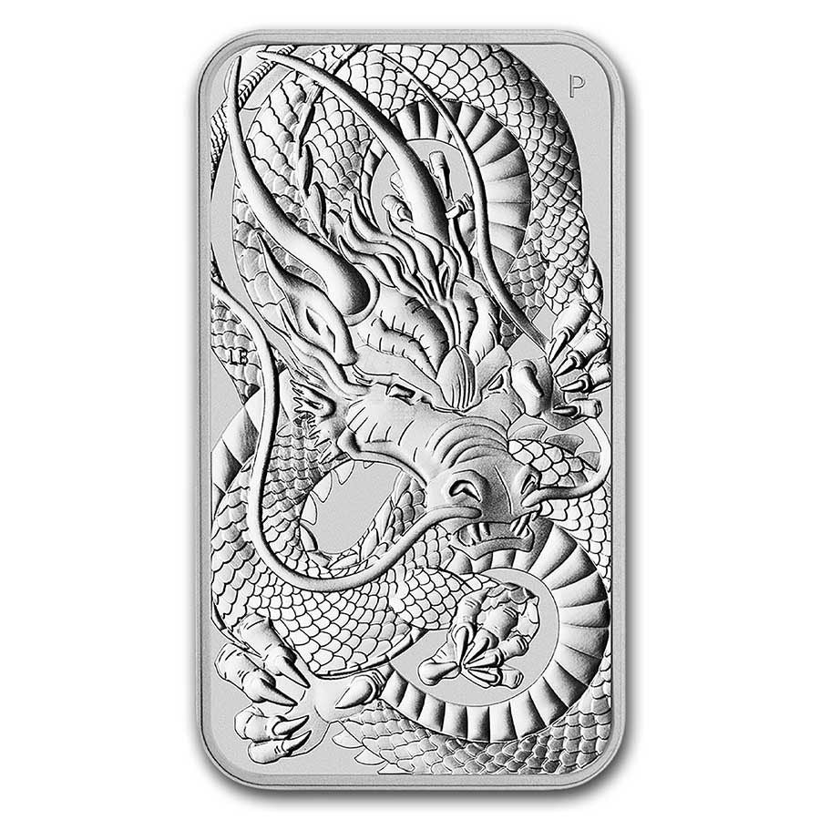 2021 Australian Dragon Rectangular Silver 1oz Bar – hallmark