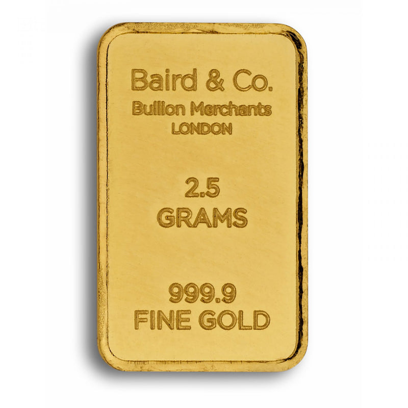 2.5 Gram Baird & Co Gold Bar