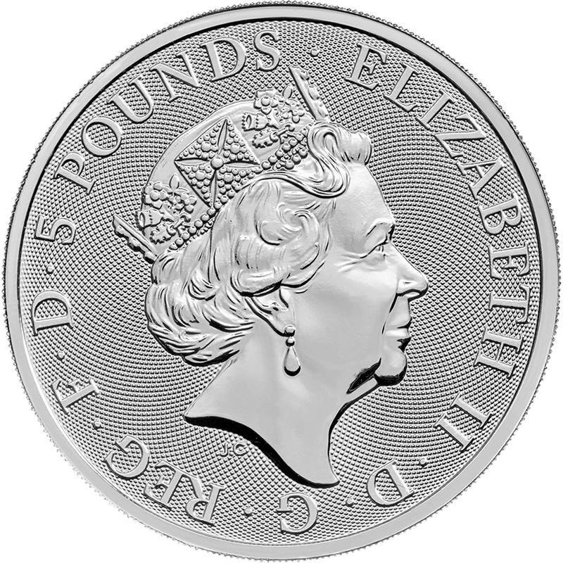 2018 Queen Beasts 2oz Unicorn of Scotland Silver Coin
