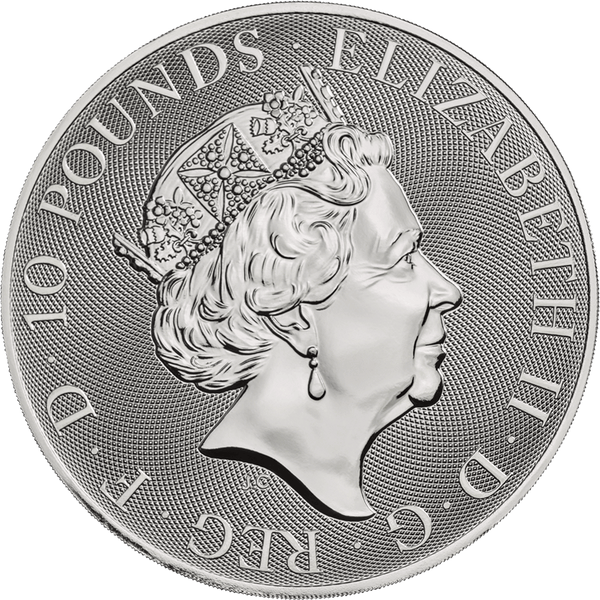 2020 Queen Beasts 10oz Yale of Beaufort Silver Coin