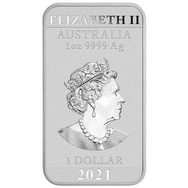 2021 Australian Dragon Rectangular Silver 1oz Bar