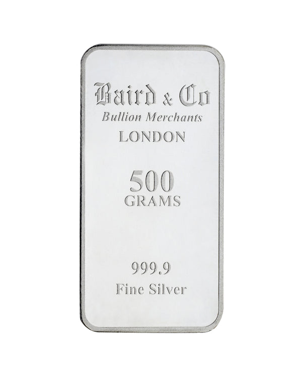 500 Gram Baird & Co Silver Minted Bar