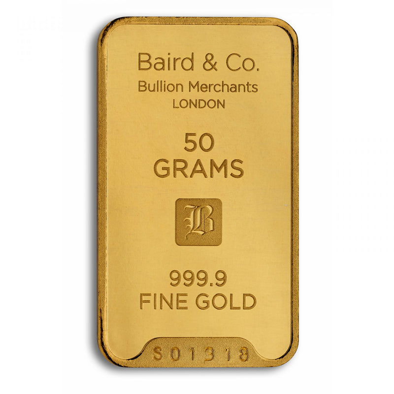 50 Gram Baird & Co Gold Bar