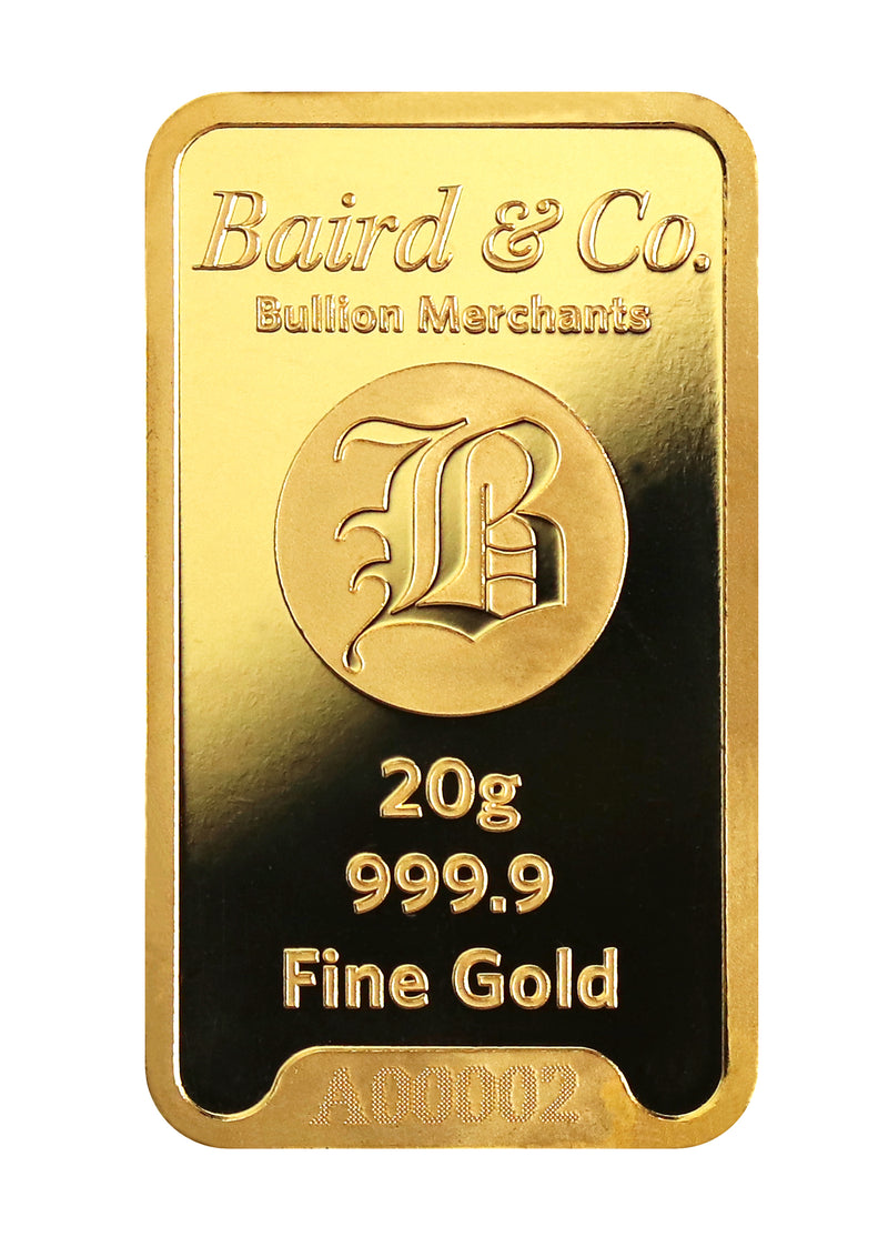 20 Gram Baird & Co Gold Bar